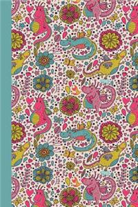 Journal: Dragons (Blue) 6x9 - Lined Journal - Writing Journal with Blank Lined Pages