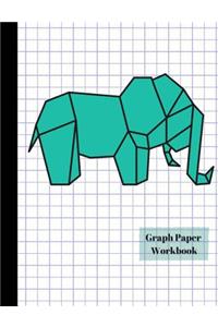 Origami Elephant 4x4 Quad Graph Paper Workbook