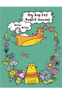 My Big Fat Bullet Journal for Cat Lovers Funny Flying Cartoon Cat 2