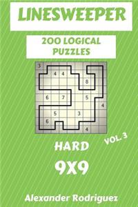 Linesweeper Puzzles 9x9 - Hard 200 vol. 3