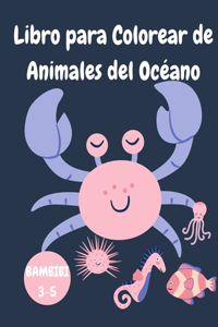 Libro para colorear de animales del océano