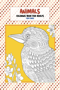 Coloring Book for Adults Thick paper - Animals