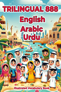 Trilingual 888 English Arabic Urdu Illustrated Vocabulary Book