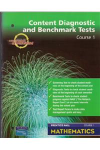 Prentice Hall Math Course 1 Diagnostic and Benchmark Tests Blackline Masters 2004