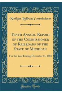 Tenth Annual Report of the Commissioner of Railroads of the State of Michigan: For the Year Ending December 31, 1881 (Classic Reprint)