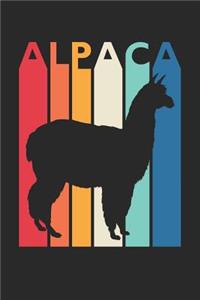 Vintage Alpaca Notebook - Gift for Animal Lover - Colorful Alpaca Diary - Retro Alpaca Journal
