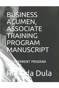 Business Acumen, Associate Training Program Manuscript