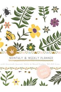 Monthly & Weekly Planner 2019 - 2020 with Gratitude Journal, Habit & Mood Tracker, TO-DO Lists