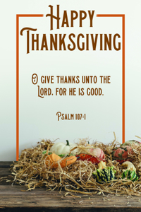 Thanksgiving Bulletin: Happy Thanksgiving (Package of 100)