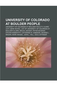 University of Colorado at Boulder People