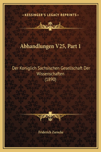 Abhandlungen V25, Part 1
