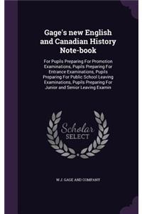 Gage's new English and Canadian History Note-book