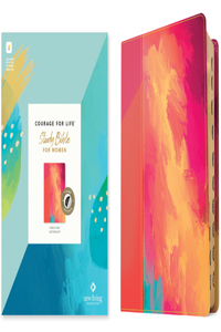 NLT Courage for Life Study Bible for Women (Leatherlike, Fierce Pink, Indexed, Filament Enabled)