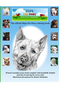 Hope For Paws Official Keepsake Coloring Book - Black and White Version
