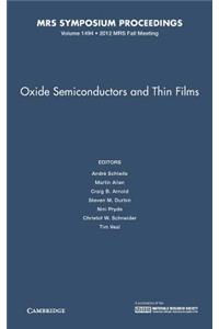Oxide Semiconductors and Thin Films: Volume 1494