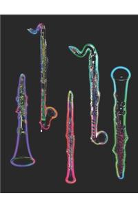 Clarinet Blank Music Sheet Notebook