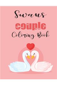 Swans Couple Coloring Book