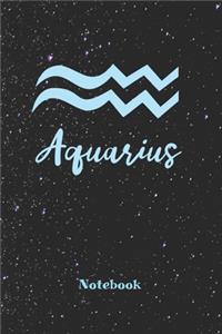 Zodiac Sign Aquarius Notebook