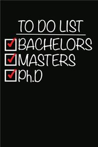 To Do List Bachelors Masters Ph.D