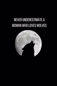 Never Underestimate A Woman Who Loves Wolves