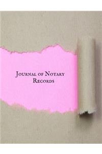 Journal of Notary Records