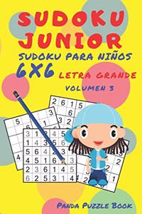 Sudoku Junior - Sudoku Para Niños 6x 6 Letra Grande - Volumen 3