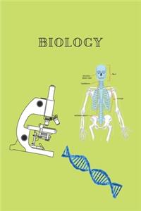 Notebook with squared paper 120 pages, 6x9 School Notebook, BIOLOGY