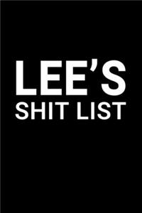 Lee's Shit List