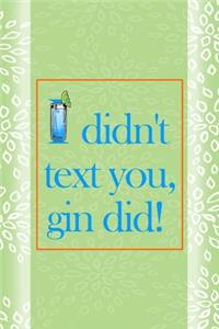I Didn't Text You, Gin Did!