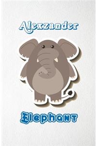 Alexzander Elephant A5 Lined Notebook 110 Pages