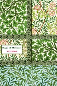 Magic of Blossoms NOTEBOOK [ruled Notebook/Journal/Diary to write in, 60 sheets, Medium Size (A5) 6x9 inches]