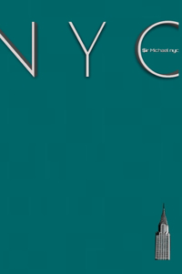 NYC Teal Chrysler building Graph Page style $ir Michael Limited edition