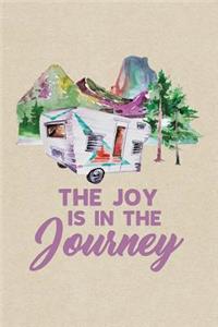 Journey Vintage Purple Caravan Trailer Camping & Hiking Journal, Graph Paper