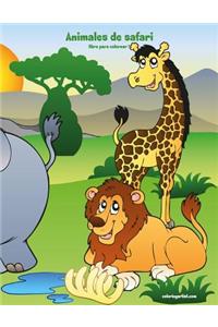 Animales de safari libro para colorear 1