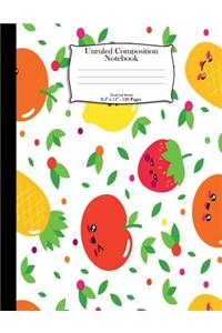 Unruled Composition Notebook. Food Sweets and Candy. 8.5