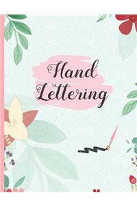 Hand Lettering: 8.5" X 11" DOT GRID LARGE SKETCHBOOK 100 Pgs. Practice and master Hand Lettering. Create Beautiful designs. PERFECT GIFT