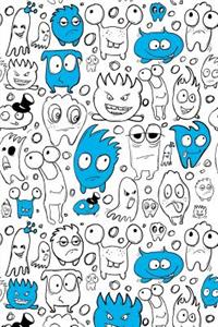 Journal: Little Monsters (Blue) 6x9 - Lined Journal - Writing Journal with Blank Lined Pages