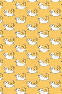 Bullet Journal Notebook for Cat Lovers Flying Cats Pattern 5