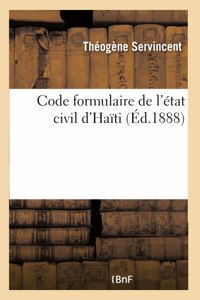 Code Formulaire de l'État Civil d'Haïti