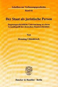 Der Staat ALS Juristische Person