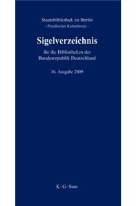 Sigelverzeichnis Fur Die Bibliotheken Der Bundesrepublik Deutschland