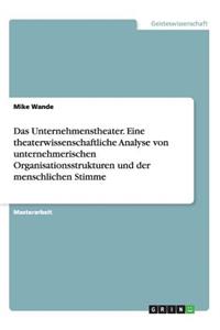 Unternehmenstheater. Eine theaterwissenschaftliche Analyse von unternehmerischen Organisationsstrukturen und der menschlichen Stimme