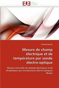 Mesure de champ électrique et de température par sonde électro-optique