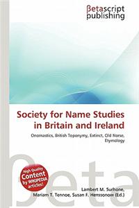 Society for Name Studies in Britain and Ireland