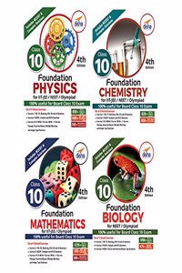 Foundation PCMB (Science + Maths) for IIT-JEE/NEET/Olympiad for Class 10 (Set of 4 books)