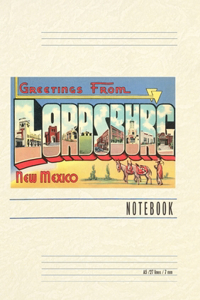 Vintage Lined Notebook Greetings from Lordsburg, New Mexico