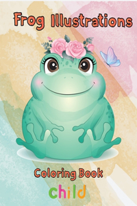 Frog illustrations Coloring Book child