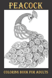 Peacock coloring book for adults