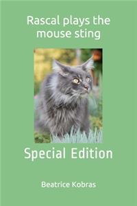 Rascal plays the mouse sting