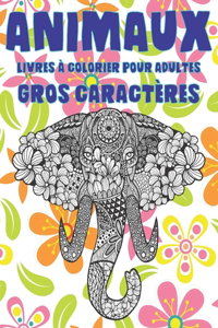 Livres à colorier pour adultes - Gros caractères - Animaux